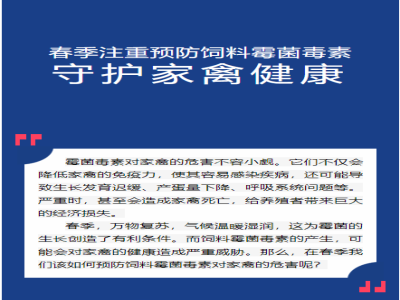 春季请注重预防饲料霉菌毒素，家禽健康刻不容缓！